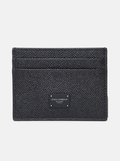 Dolce & Gabbana Black Leather Dauphine Card Holder
