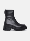 BY FAR BLACK LEATHER ALISTER COMBAT BOOTS