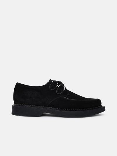 Saint Laurent Black Suede Teddy Derby Shoes