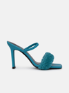 By Far Light Blue Leather Ada Sandals In Light Blue