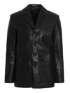 Misbhv Black Davide Faux-leather Blazer In Black