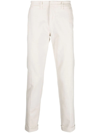 Fay Slim-cut Leg Chino Trousers In Neutro