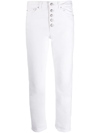 DONDUP WHITE COTTON TROUSERS