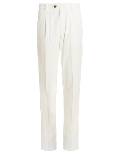 Brunello Cucinelli Corduroy Trousers In White