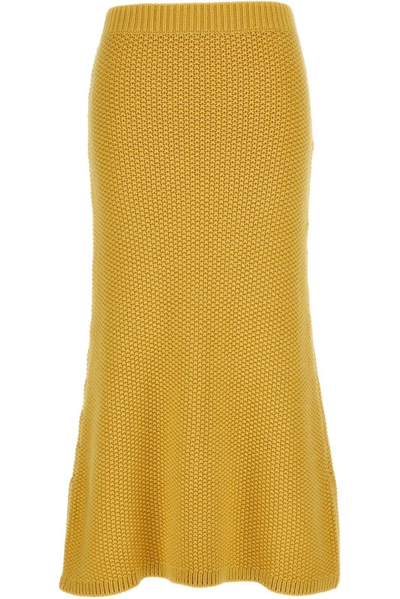Chloé Cashmere Maxi Skirt In Yellow