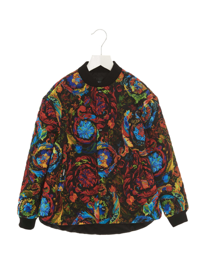Versace Kids' Kaleidoscopic Barocco Bomber Jacket In Multicolor