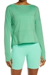 Zella Full Range Long Sleeve T-shirt In Green Grass