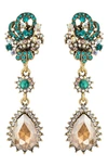 Eye Candy Los Angeles Aria Cascade Statement Earrings In Gold