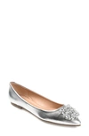 Journee Collection Journee Renzo Embellished Flat In Silver