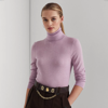 Ralph Lauren Silk-blend Turtleneck In Scottish Primrose Heather
