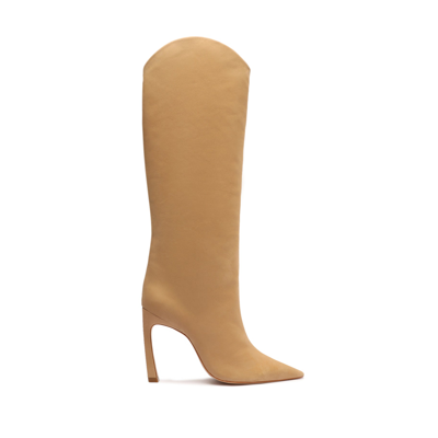 Schutz Maryana Nubuck Knee-high Boots In Light Beige