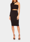 Susana Monaco High-waist Stretch Pencil Skirt In Black