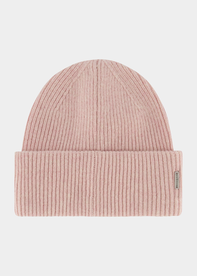 Gorski Ribbed Wool-blend Beanie In Blush