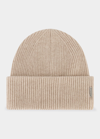 Gorski Ribbed Wool-blend Beanie In Beige