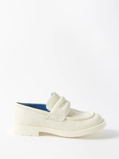 Camperlab 1978 Padded Square-toe Leather Loafers In White