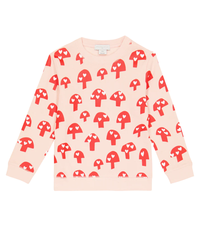 Stella Mccartney Kids' Printed Cotton Sweatshirt In Rosa/multicolor