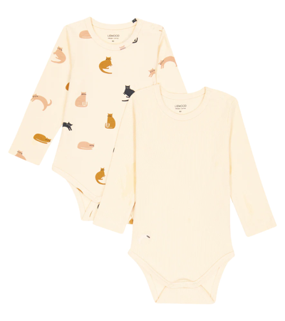 Liewood Baby Yanni Set Of 2 Cotton-blend Bodysuits In Miauw/apple Blossom Mix