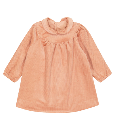 Bonpoint Baby Jeni Cotton Corduroy Dress In Blush