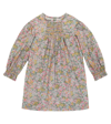 Bonpoint Divine Floral Cotton Dress In Vert De Gris