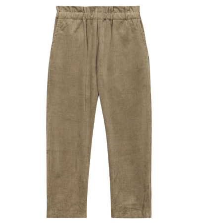 Bonpoint Kids' Fetiche Corduory Trousers In Brown