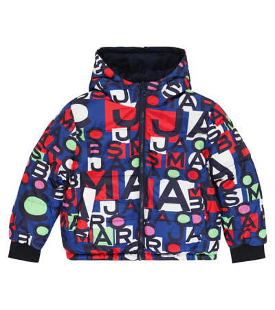 Marc Jacobs Kids' Reversible Printed Puffer Jacket In Red/blue