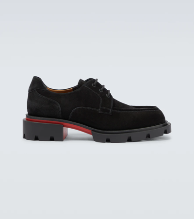 Christian Louboutin Our Georges L Suede Brogues In Black