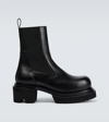 RICK OWENS BEATLE BOGUN PLATFORM LEATHER CHELSEA BOOTS