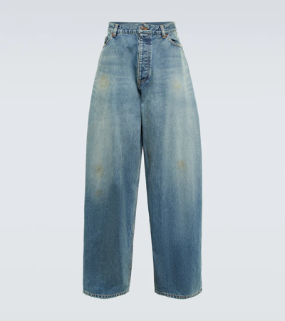 Balenciaga Mid-rise Wide-leg Jeans In True Blue | ModeSens