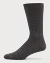 Marcoliani Wool Dress Socks In Silver