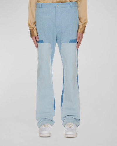 Nahmias Men's Colorblock Denim Carpenter Pants In Blue