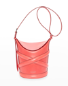 Alexander Mcqueen The Curve Small Hobo Bucket Bag In Lichen