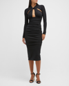 Dolce & Gabbana Black Viscose Blend Midi Dress In Black