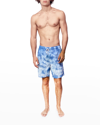 Siamo Verano Men's Linen Tie-dye Shorts In Jean