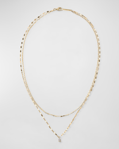 Lana Solo Double-strand Necklace With Diamond In Yg