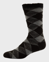 Ugg Men's Grady Fleece-lined Crew Socks In Grb