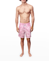 Siamo Verano Men's Linen Tie-dye Shorts In Pink