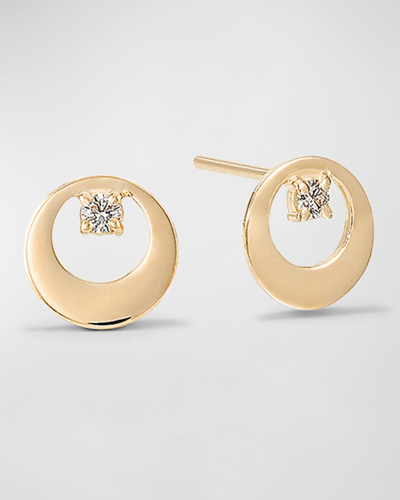 Lana Solo Mini Bond Cusp Stud Earrings In Yellow Gold