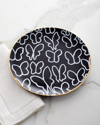 Hunt Slonem Butterfly Dinner Plate With Gold Rim - Black