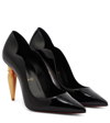 Christian Louboutin Woman Pumps Black Size 8 Leather In Black/lin Bk/gold