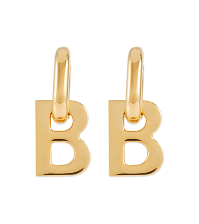 Balenciaga B Chain Xs Earrings In Shiny Gold