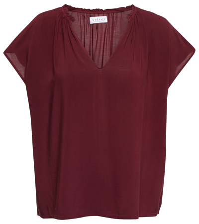 Velvet Sarena V-neck T-shirt In Balsamic