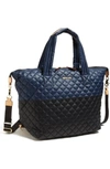Mz Wallace Large Sutton Tote - Blue In Prussian/ Black