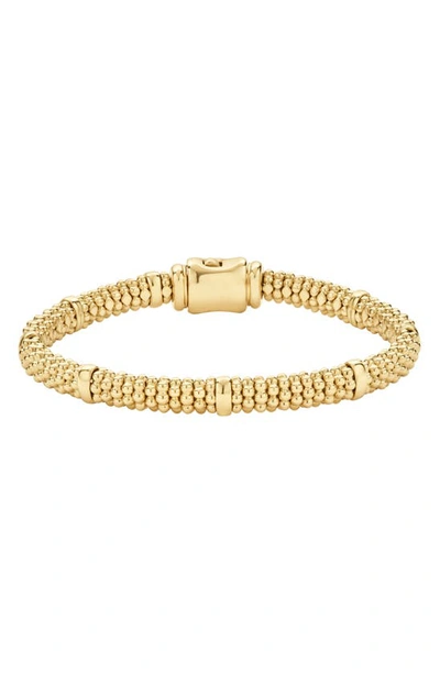 Lagos Caviar Rope Bracelet In Gold