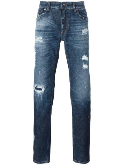 Dolce & Gabbana Distressed Jeans In S9001