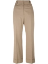 Jil Sander Cropped Tailored Trousers In Neutrals