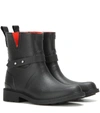 Rag & Bone Woman Moto Rubber Rain Boots Black In Black
