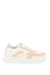 Dsquared2 Order Sneakers Matt White In Calf Leather And Rubber Candy Pink Details In Multicolor
