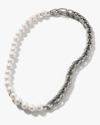 John Hardy ‘asli Classic Chain' Freshwater Pearl Sterling Silver Chain Necklace In Silver