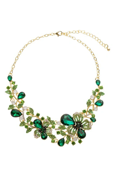 Eye Candy Los Angeles Madison Crystal Statement Necklacce In Gold