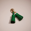 Coach Remade Tassel Bag Charm In Green